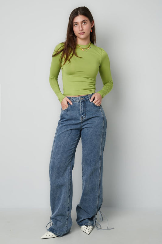 Jeans bossy bow - Blauw