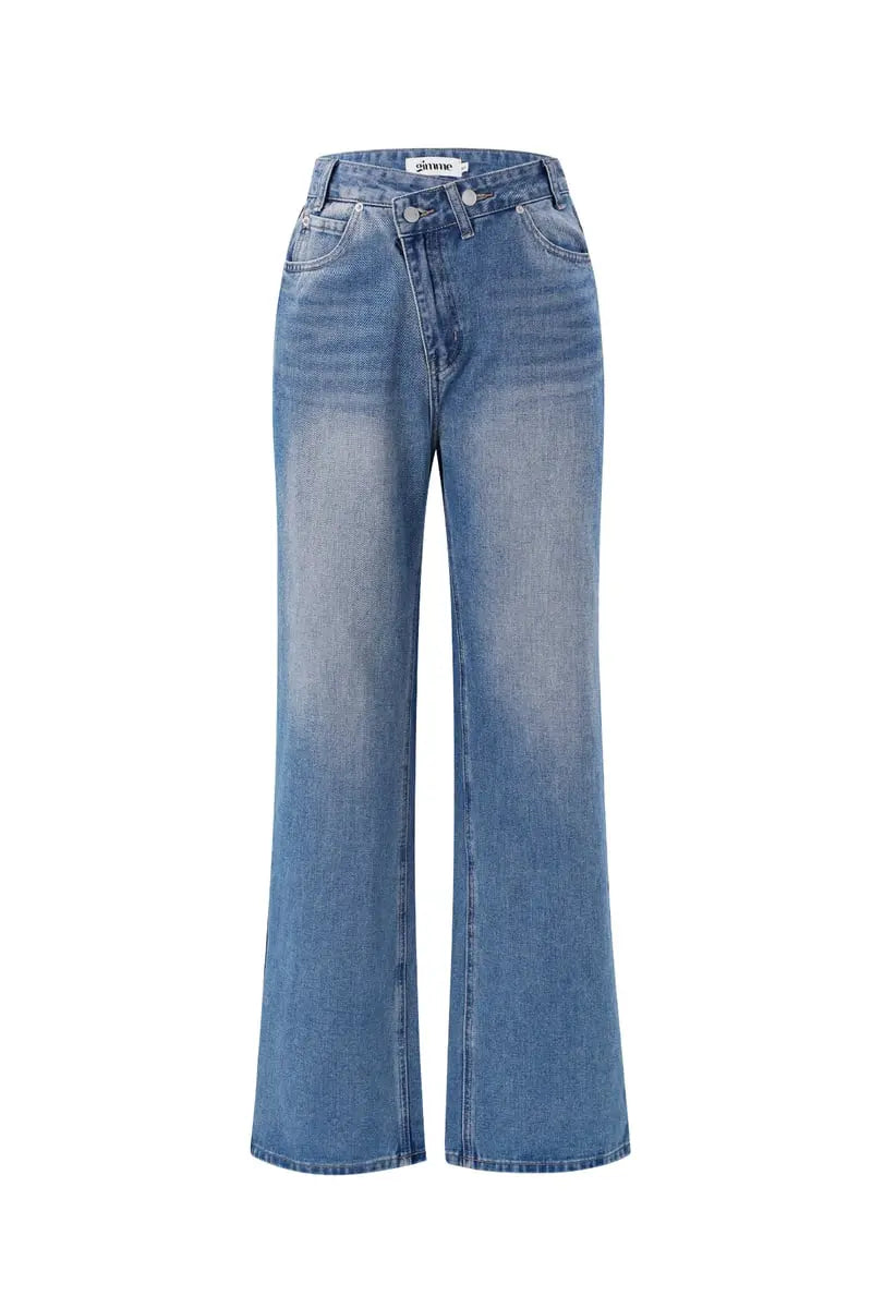 Denim jeans zip up FashionbyDH