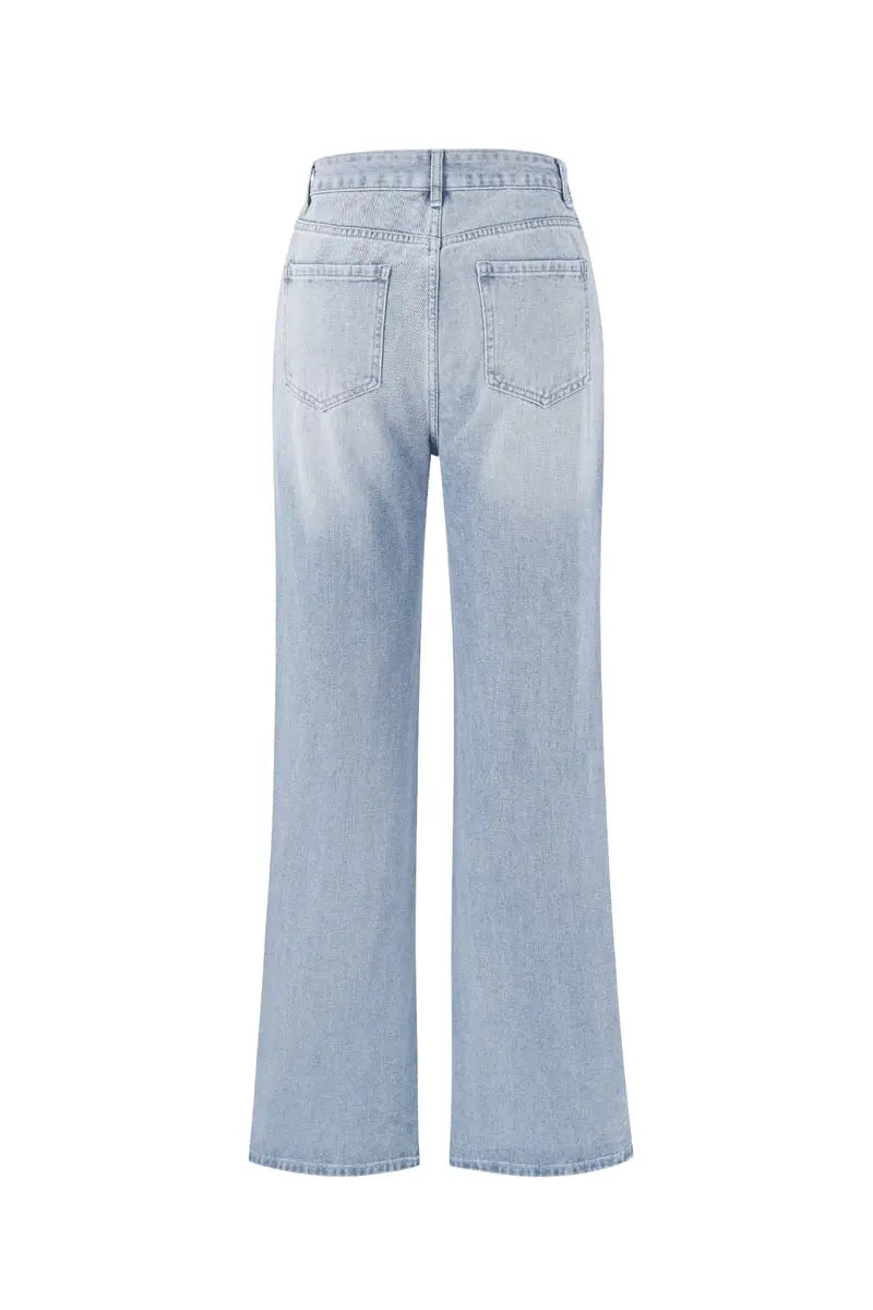 Denim jeans zip up FashionbyDH