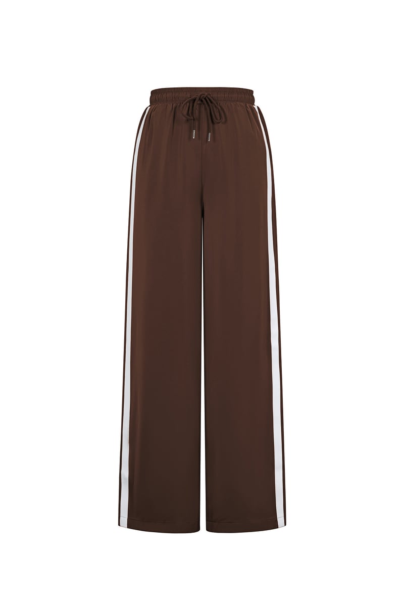 Satijnen broek met strepen
