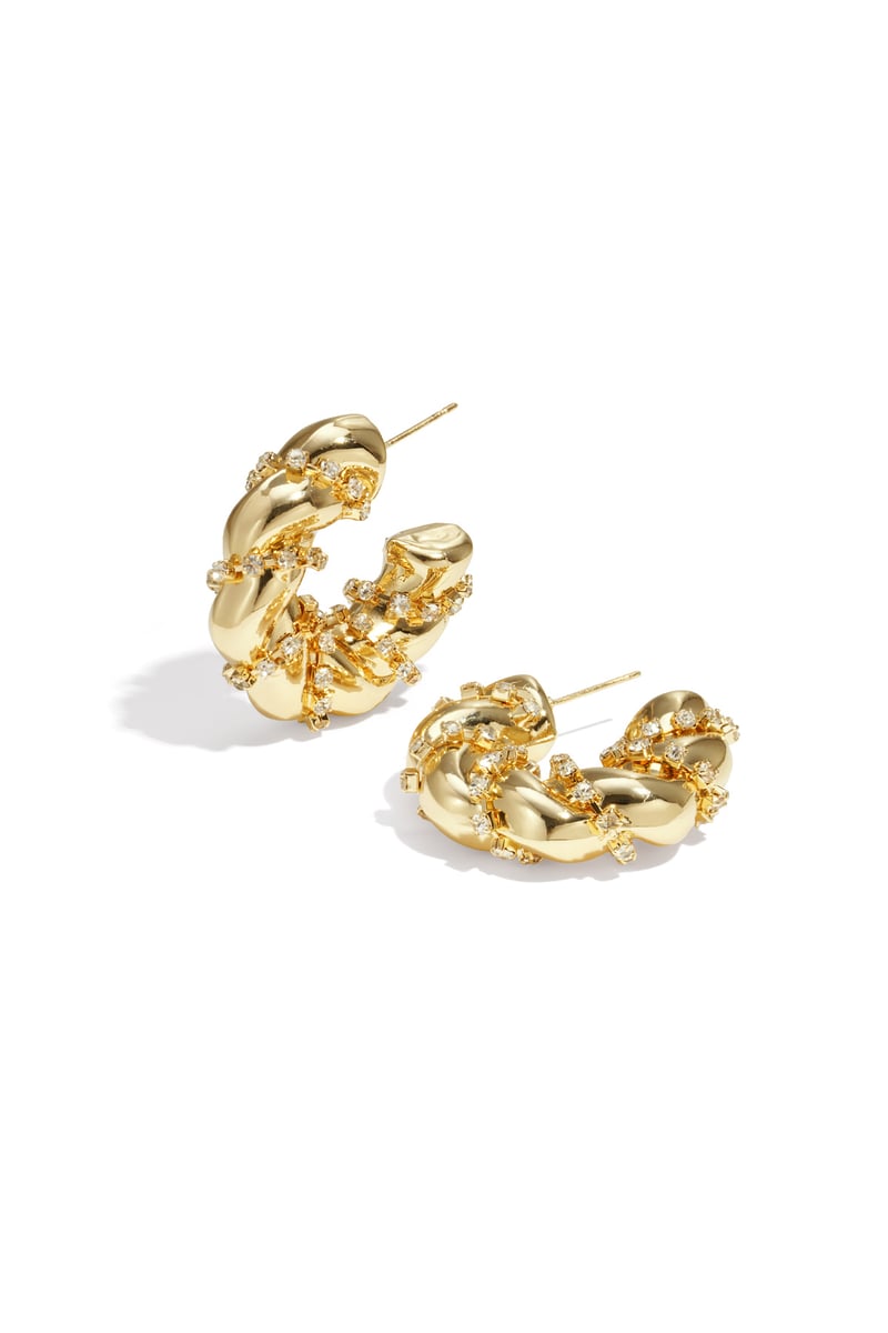 IJzeren hoepeloorbellen cirkel Elegante kerst Luxe serie Dames sieraden