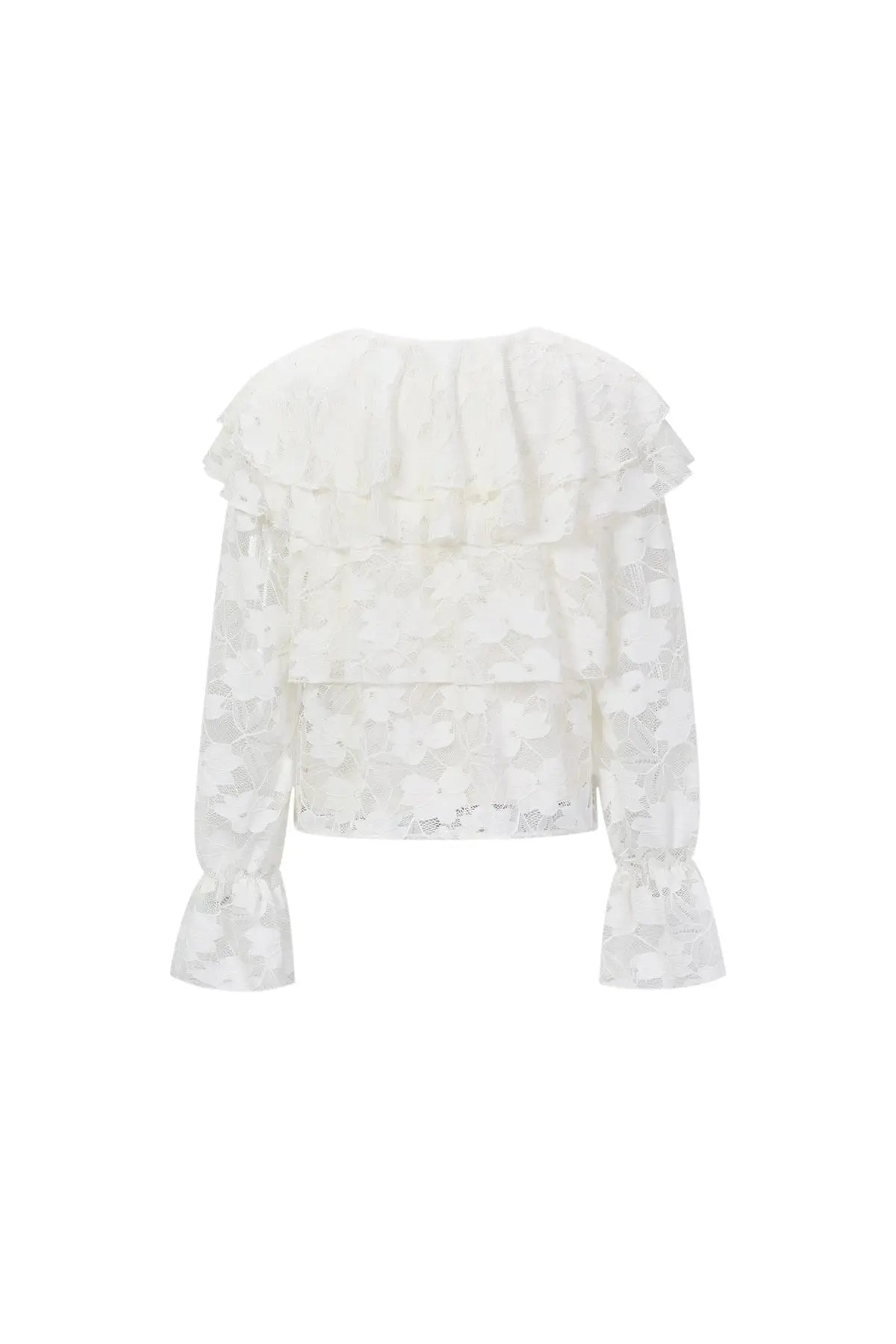 Witte kanten blouse - FashionbyDH