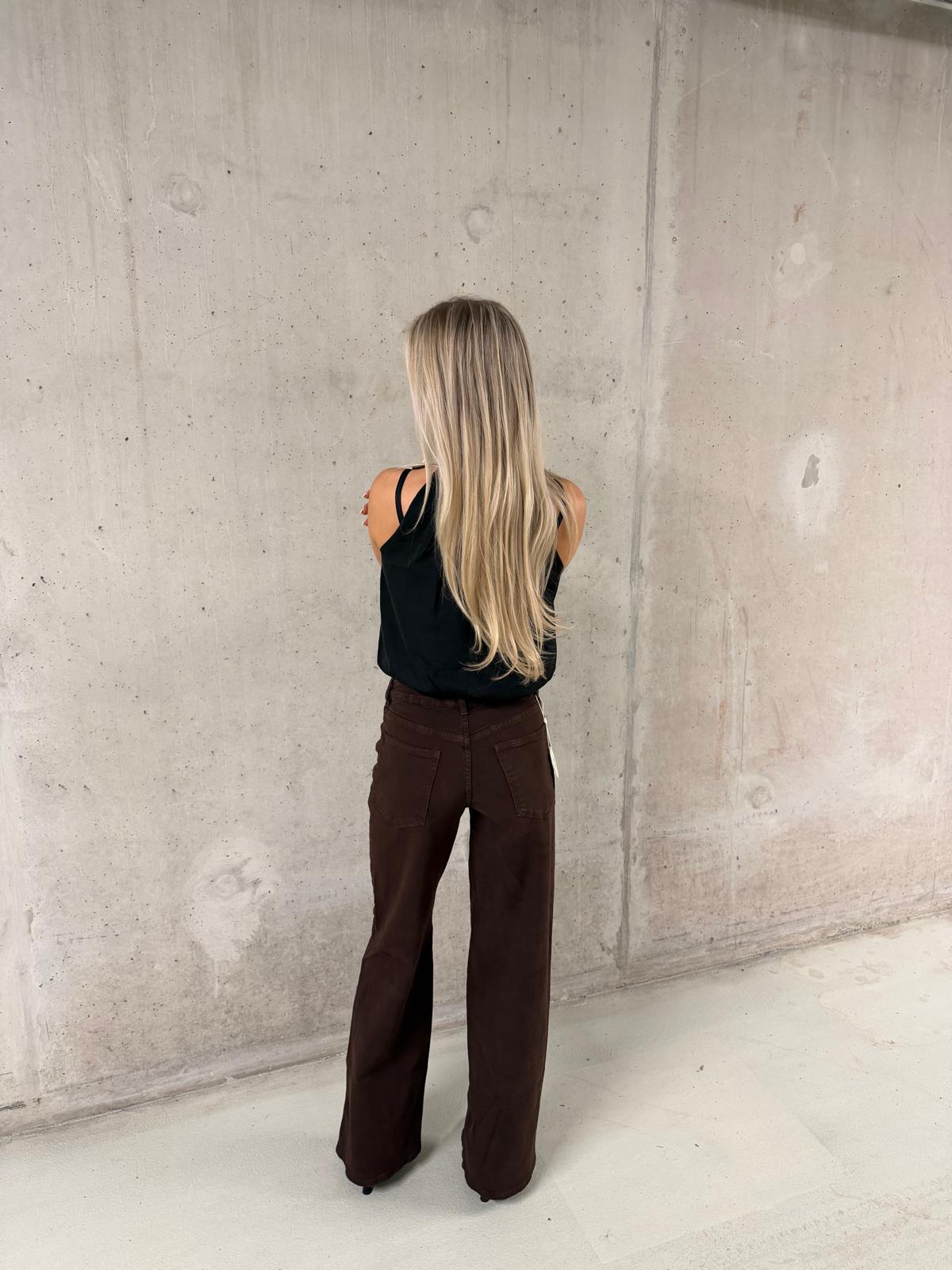 Bruine straight leg jeans