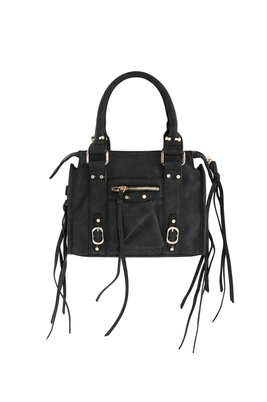Zwarte fringe tas FashionbyDH