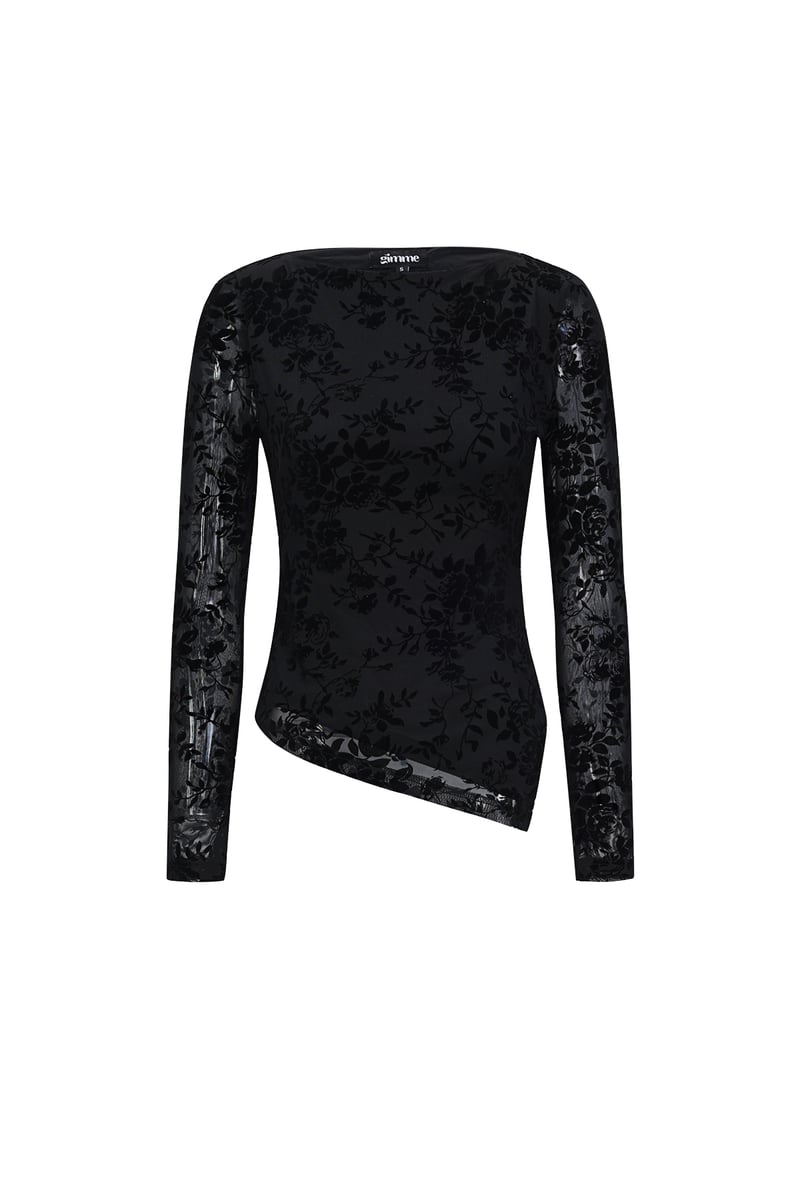 Polyester fiber (polyester) Long sleeve tops Floral print Sexy Fall/Winter Clothes