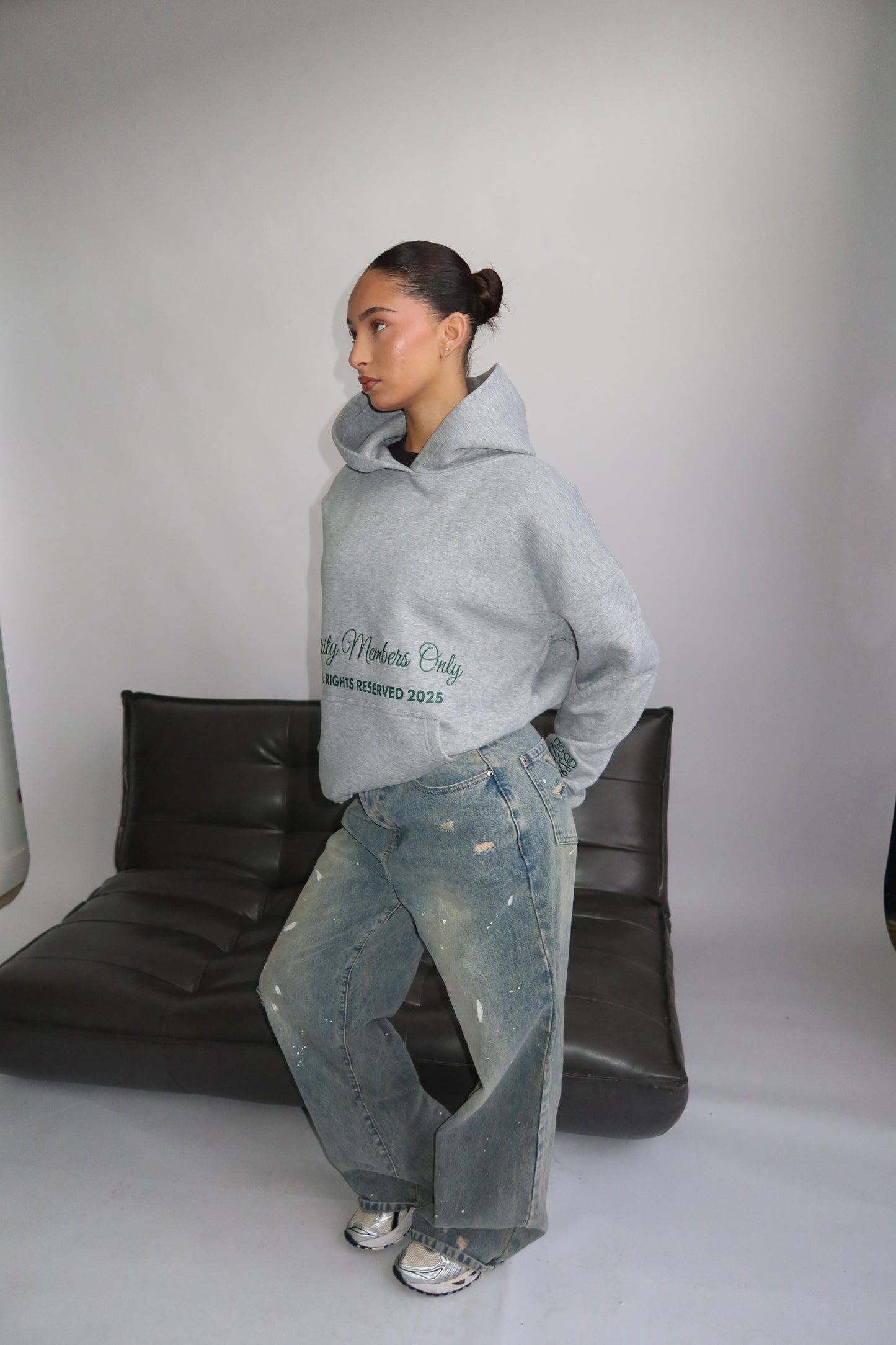 Priority hoodie grijs