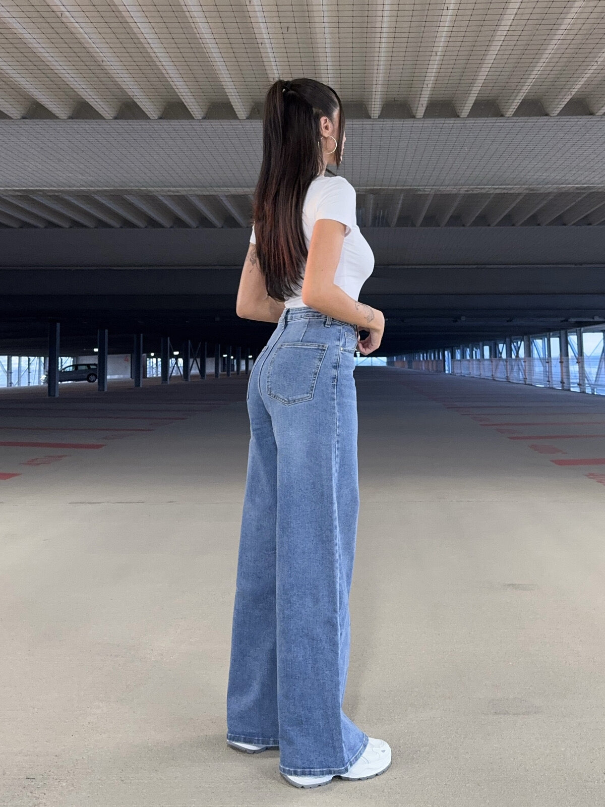 Wide leg jeans met hoge taille FashionbyDH