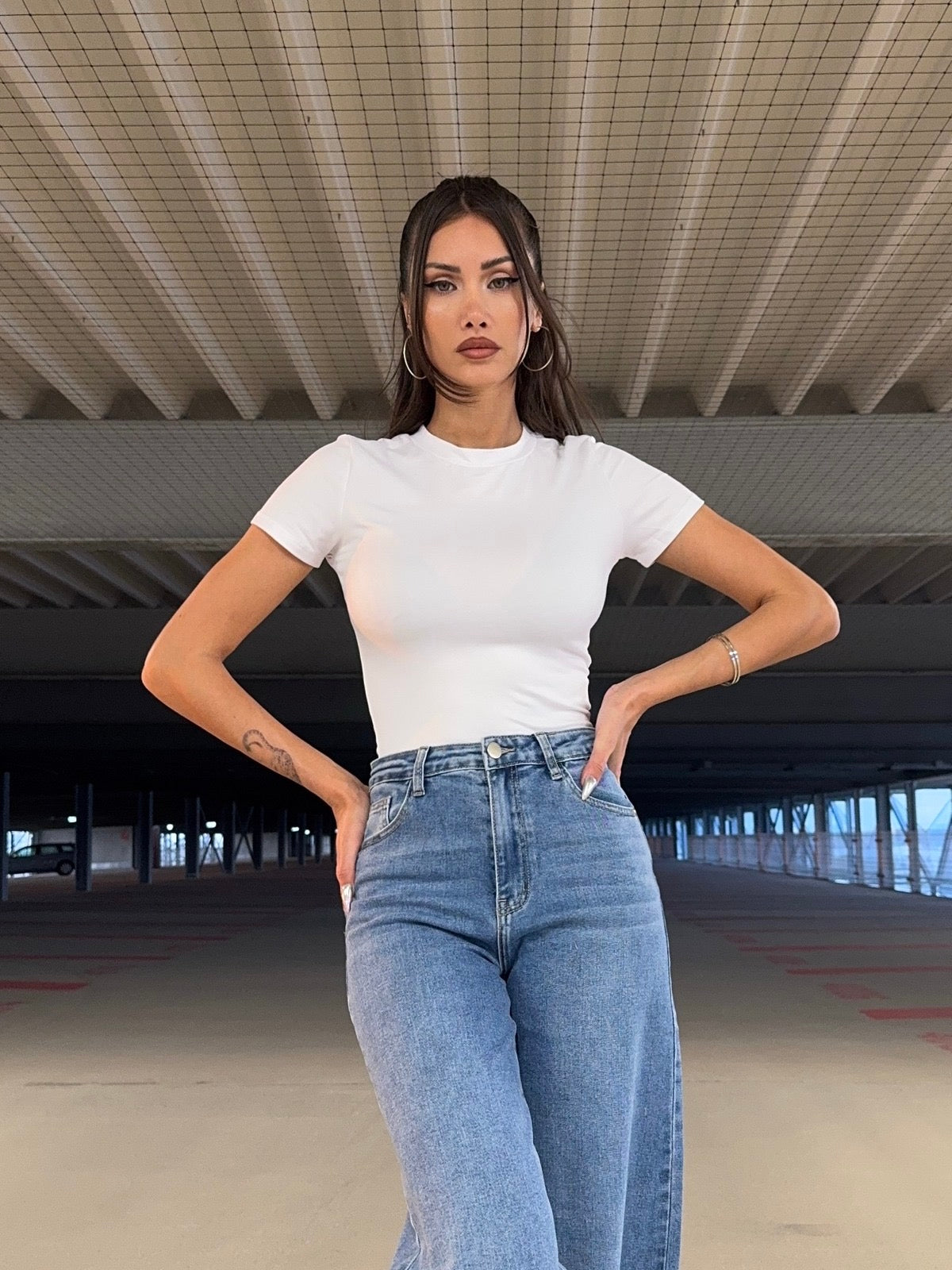 Wide leg jeans met hoge taille FashionbyDH