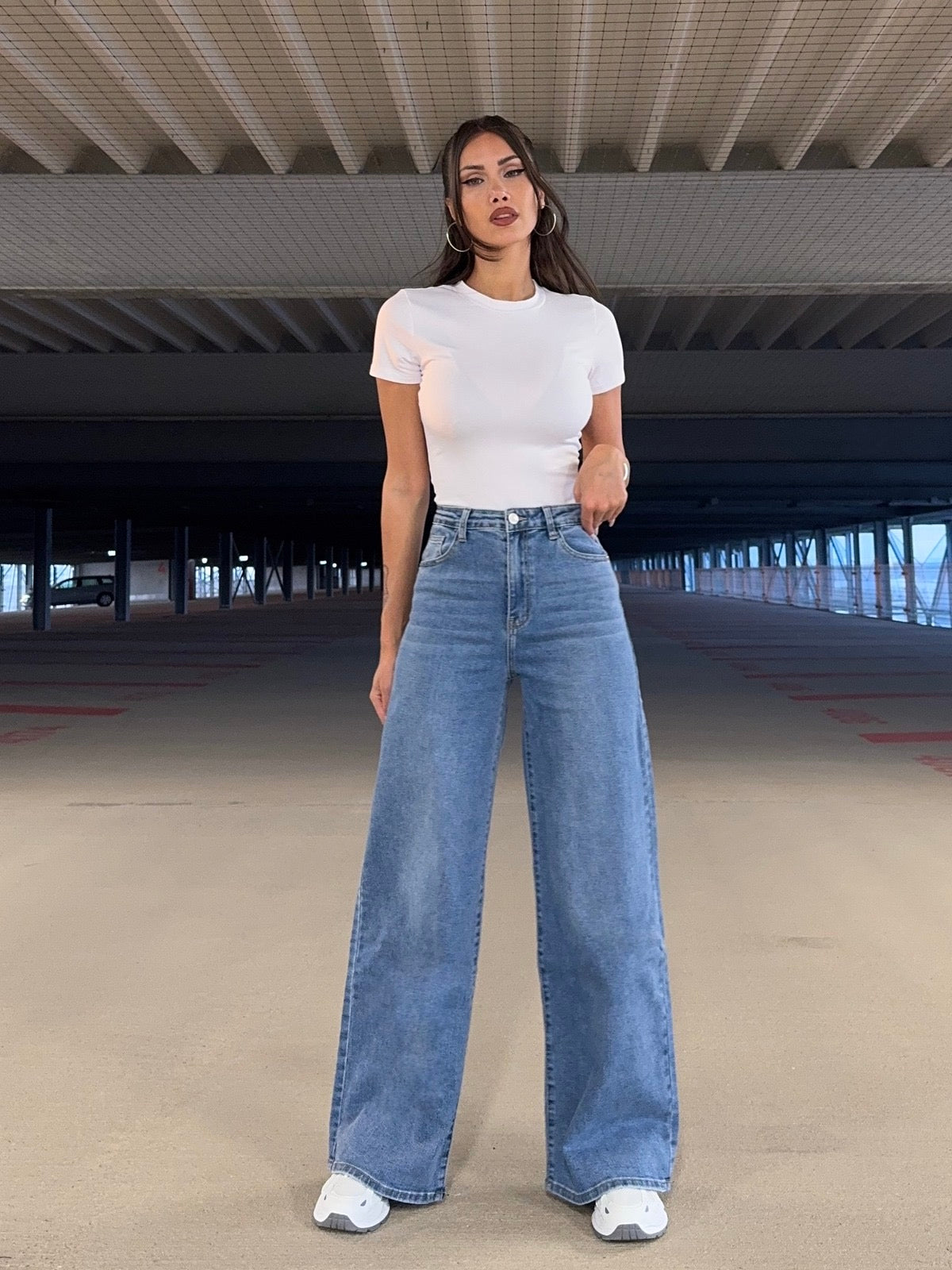 Wide leg jeans met hoge taille FashionbyDH