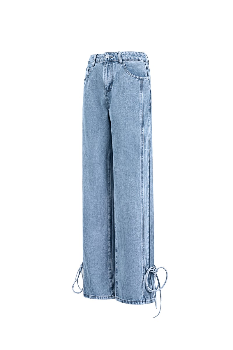 Jeans bossy bow - Blauw