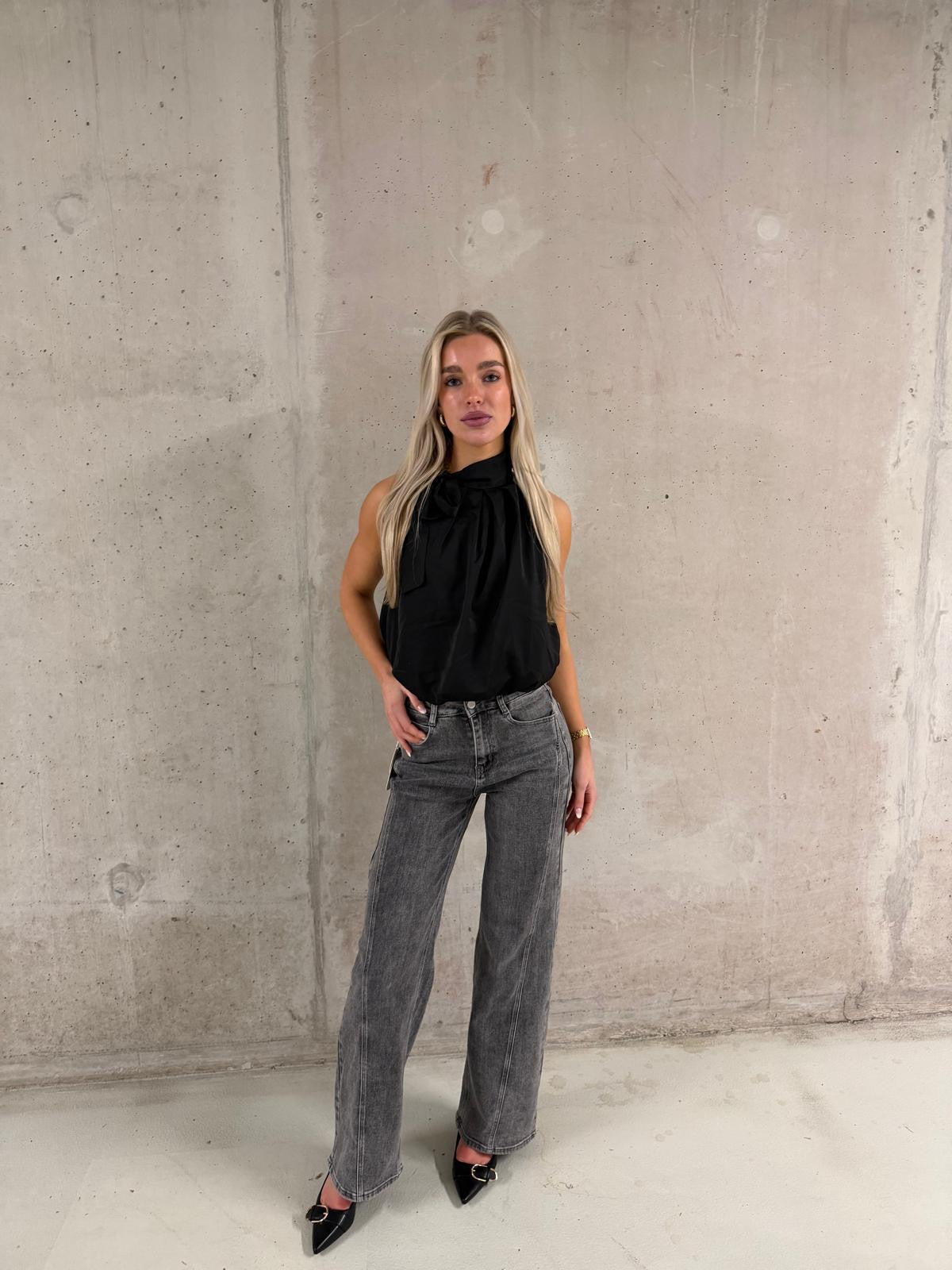 Straight leg jeans grijs