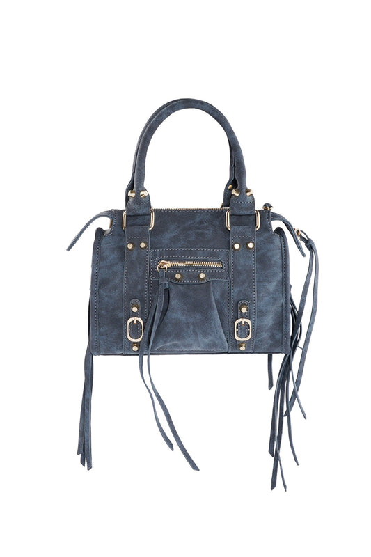 Blauwe fringe tas FashionbyDH