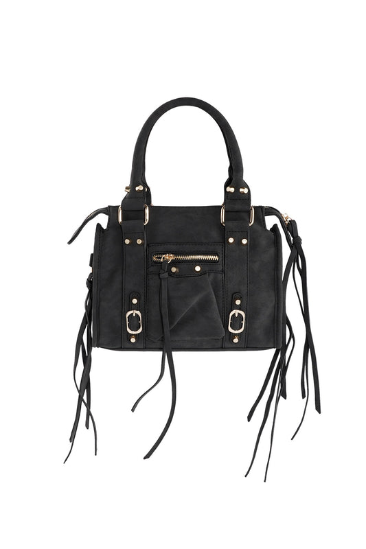 Zwarte fringe tas FashionbyDH