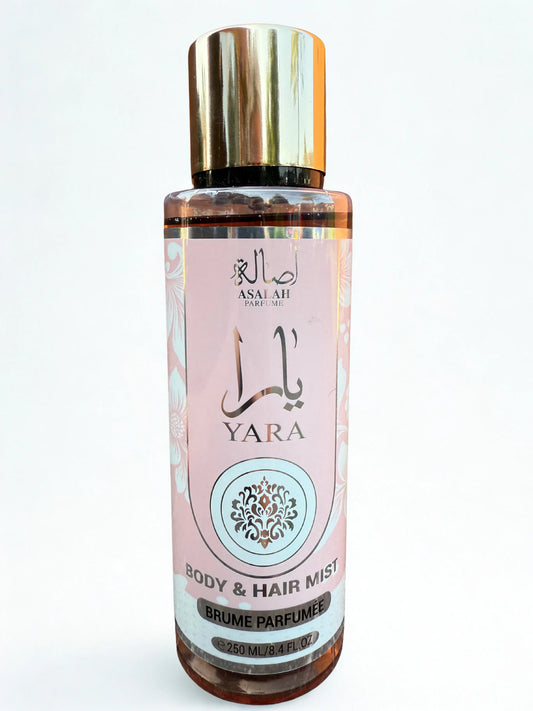 Yara bodymist is een elegante bodymist die bloemig maar ook fruitig ruikt.